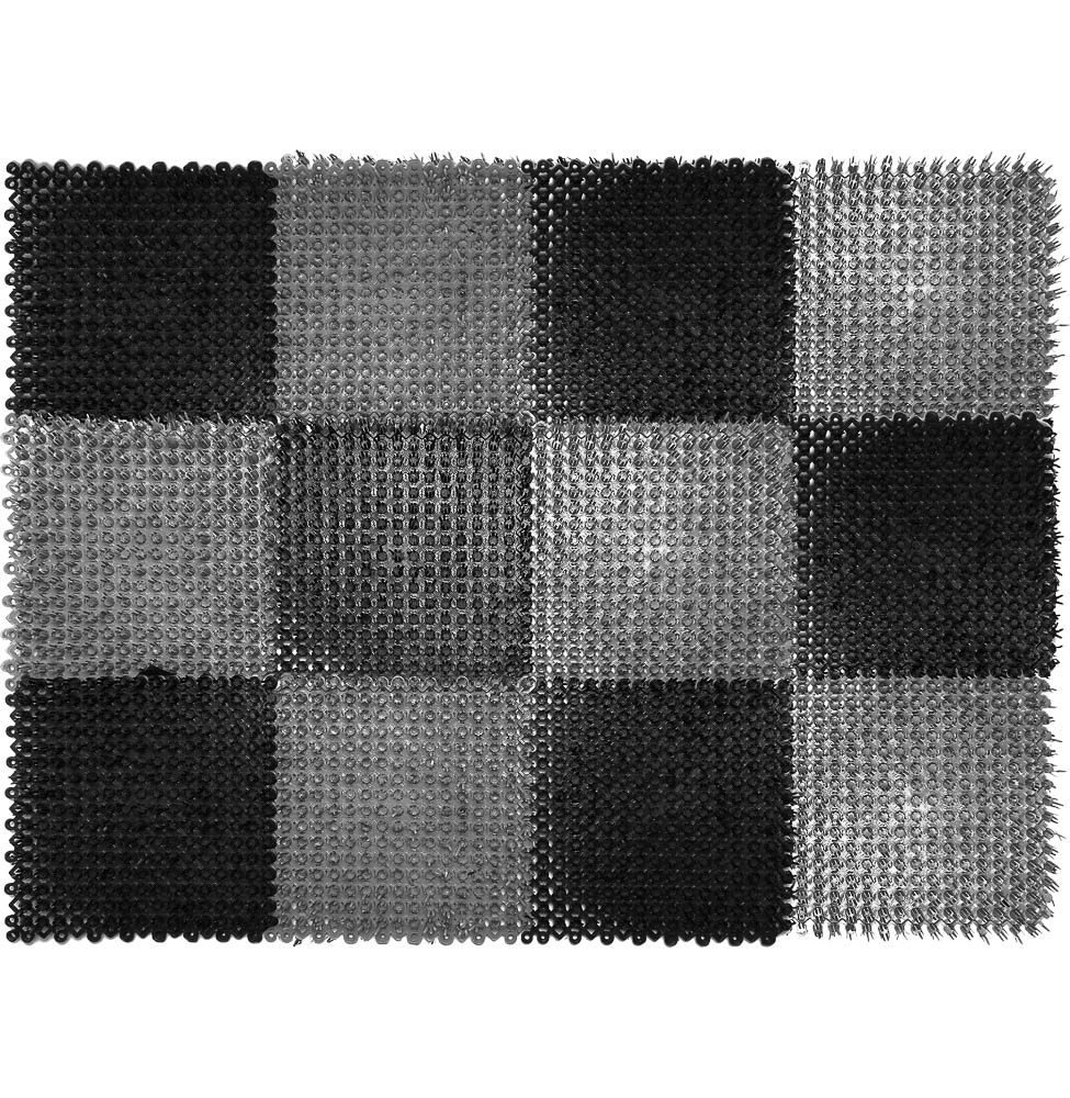 Коврик Травка Вортекс 42х56см, черно-серый