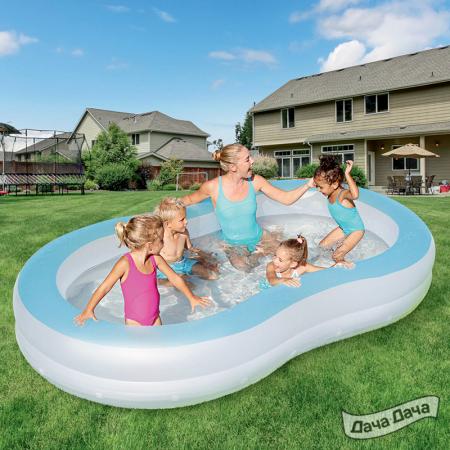 BESTWAY 110x62 LED Lights Glow 6 Color Changing Wave Pool 2