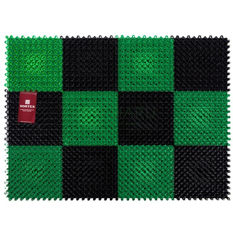 Коврик Травка Вортекс 42х56см, черно-зеленый
