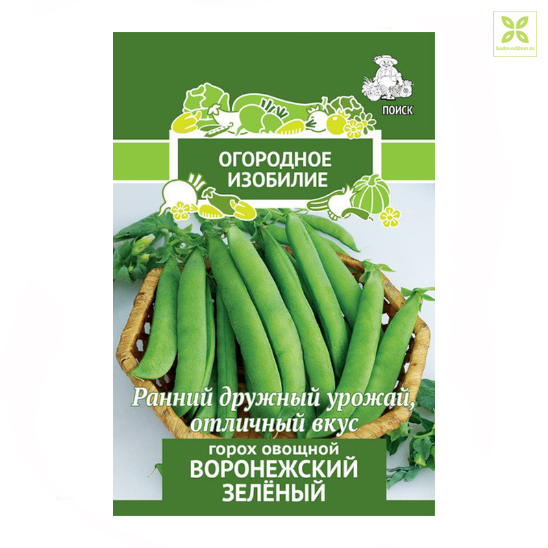 Семена Горох овощной Воронежский зеленый 10шт Поиск